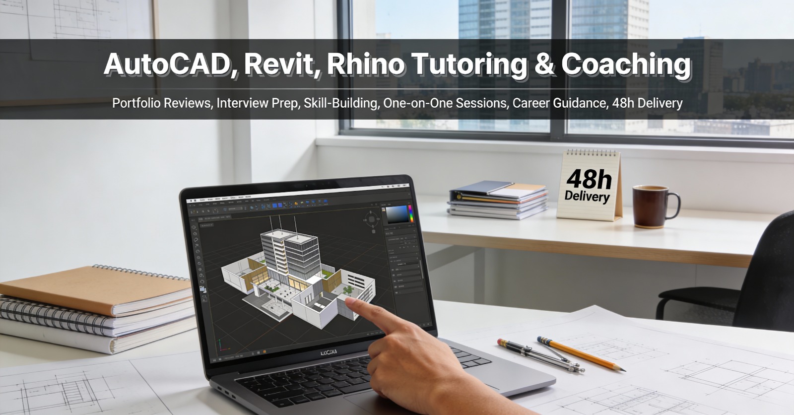 Professional 3D modeling in Revit, Rhino, and AutoCAD